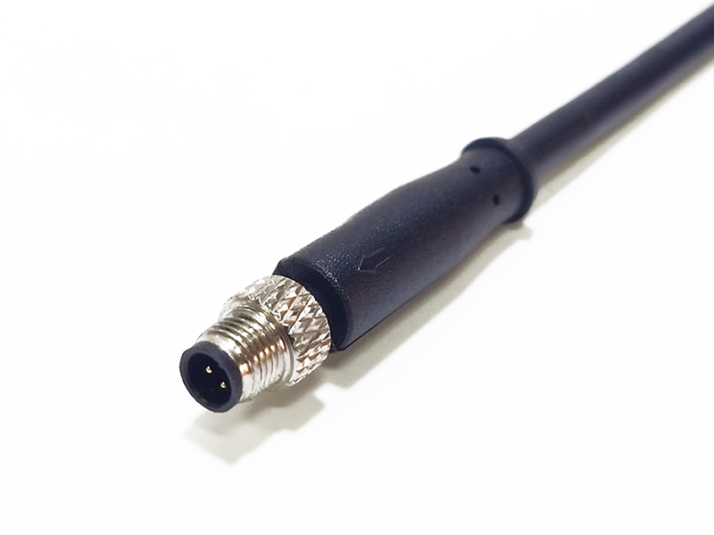 SENSOR CONNECTOR M5 PLUG 4POS MALE CABLE ASSEMBLY IP67 WATERPROOF