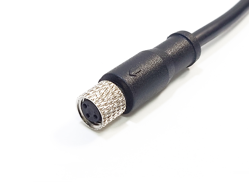 SENSOR CONNECTOR M8 SOCKET 3POS FEMALE CABLE ASSEMBLY IP67 WATERPROOF