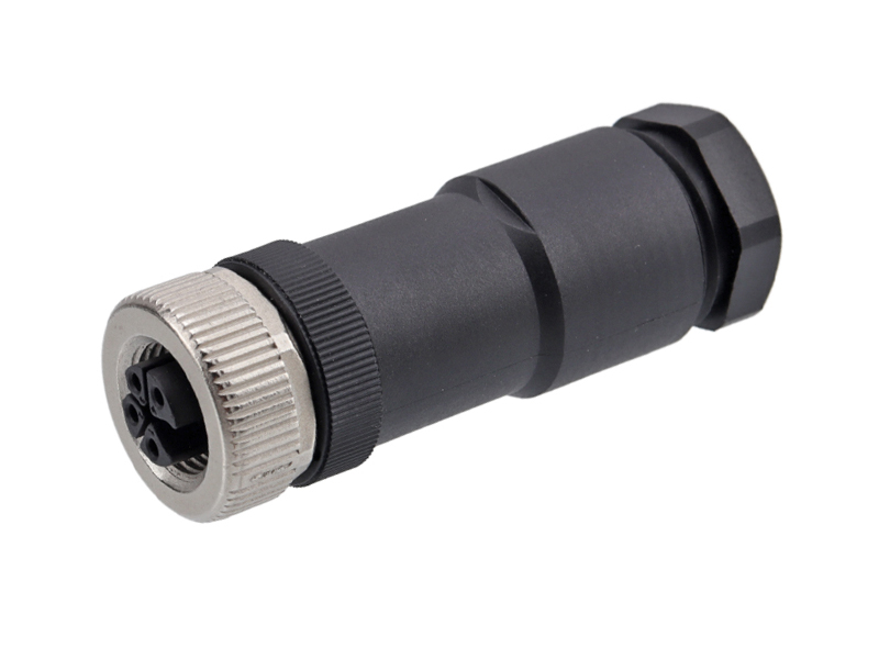 K CODE M12 POWER CONNECTOR FEMALE FIELD INSTALLATION SOCKET STRAIGHT