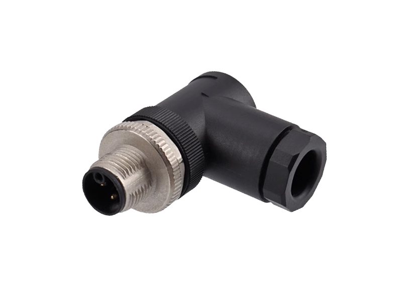 M12 POWER CONNECTOR K CODE FIELD INSTALLATION PLUG ANGLE RIGHT