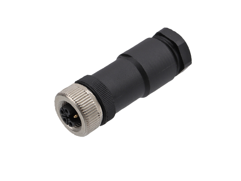 M12 POWER CONNECTOR L CODE FIELD INSTALLATION SOCKET STRAIGHT