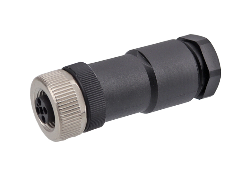 T CODE M12 POWER CONNECTOR FEMALE FIELD INSTALLATION SOCKET STRAIGHT