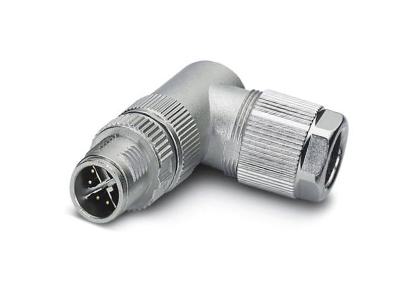 M12 X CODE ETHERNET CONNECTOR METAL SHIELD WATERPROOF PLUG ANGLE RIGHT