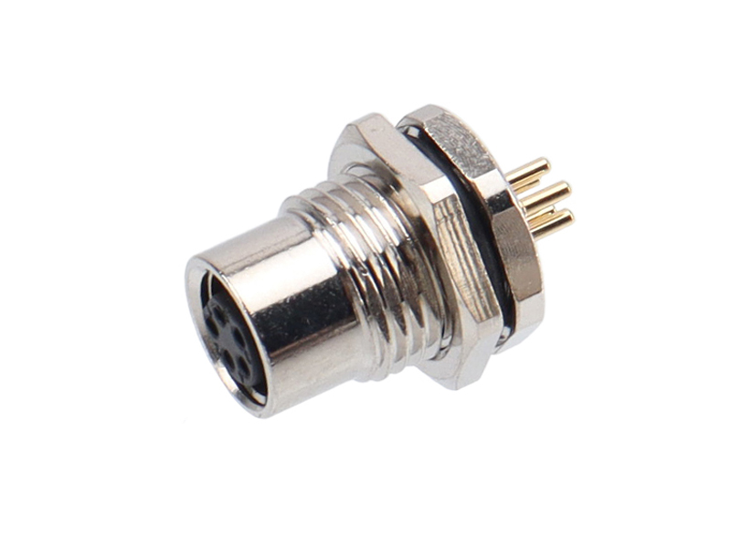 B CODE M8 DEVICE CONNECTOR SOCKET M8 PANEL REAR MOUNT 5P FEMALE SOLDER PINS